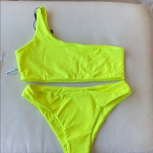 Small 2 piece 👙 bikini! Neon yellow
